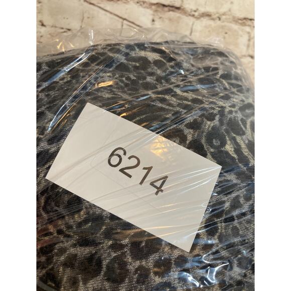 New Directions Sweater Dress Womens XL Gray Cheetah Leopard Cowl Neck Stretch - Picture 11 of 14